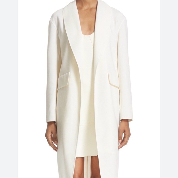 Alexander Wang Jackets & Blazers - Alexander Wang Cream Open-Front Long Trench Coat